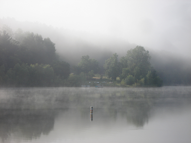 morning fog at perch lake