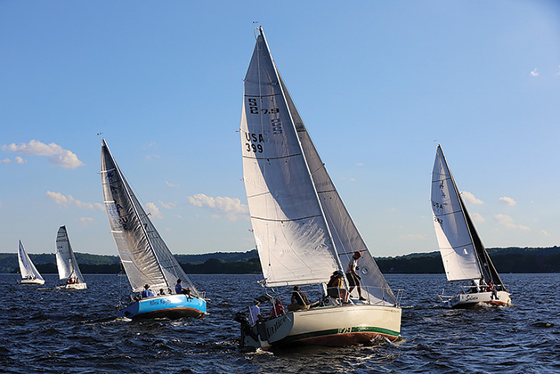 Sailboats on the St .Croix River