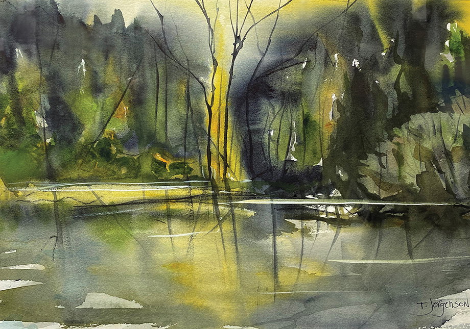 Natural Beauty in Watercolor Landscape
