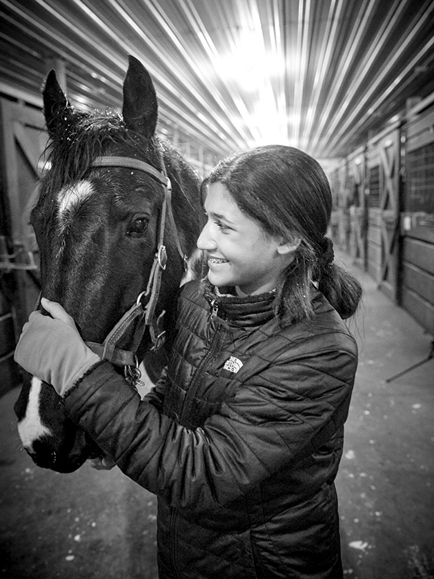 Navina Harris with her horse Honor.