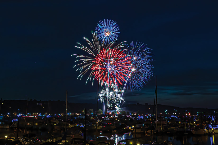 Fireworks display at Hudson Booster Days
