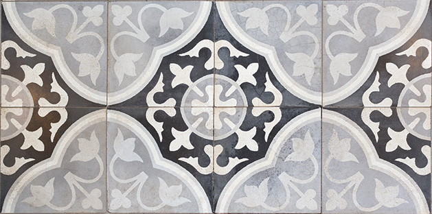 Ancient style of floor tiles pattern in gray tone