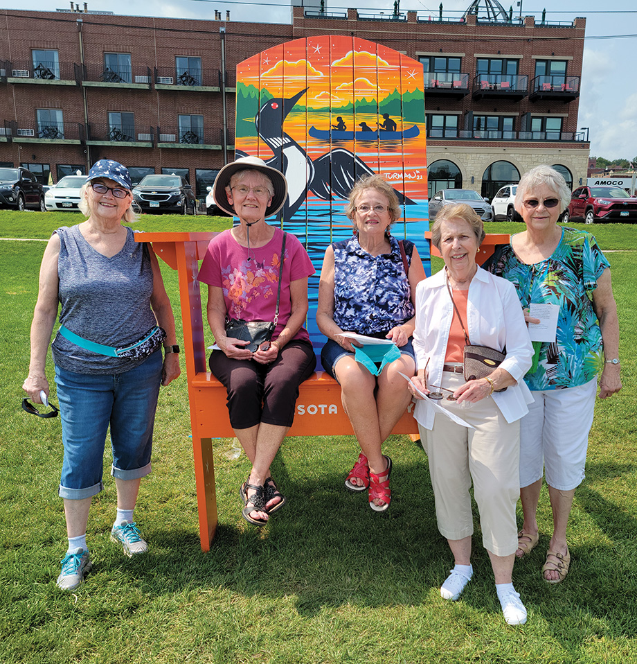 Thrive program members at an event in downtown Stillwater.