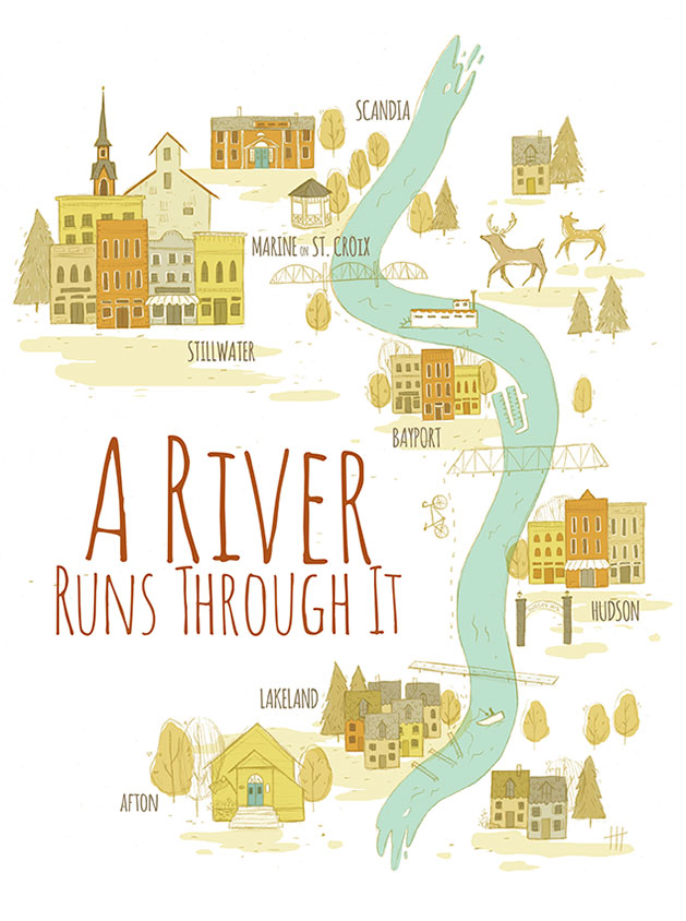 Photos by Tate Carlson; River Illustration by Heather Homa