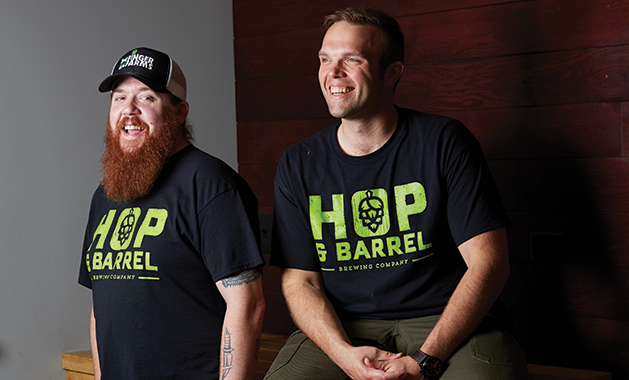 Co-owners Brian Priefer, left, and Justin Terbeest are excited to bring a new brewery  to Hudson.