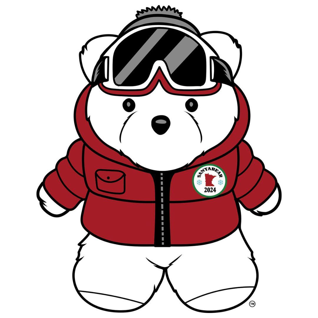 The 2024 Santa Bear is dressed in an adorable ski outfit. Illustration: Shop in the City