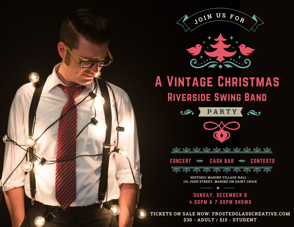 A Vintage Christmas Party with riverside swing band