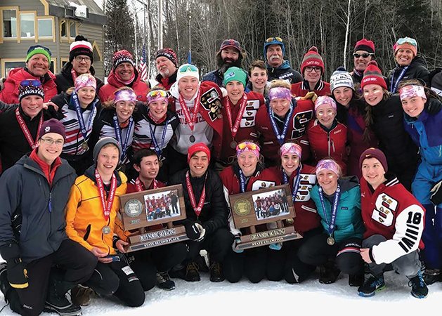 SAHS Nordi ski team at the state meet this past winter.