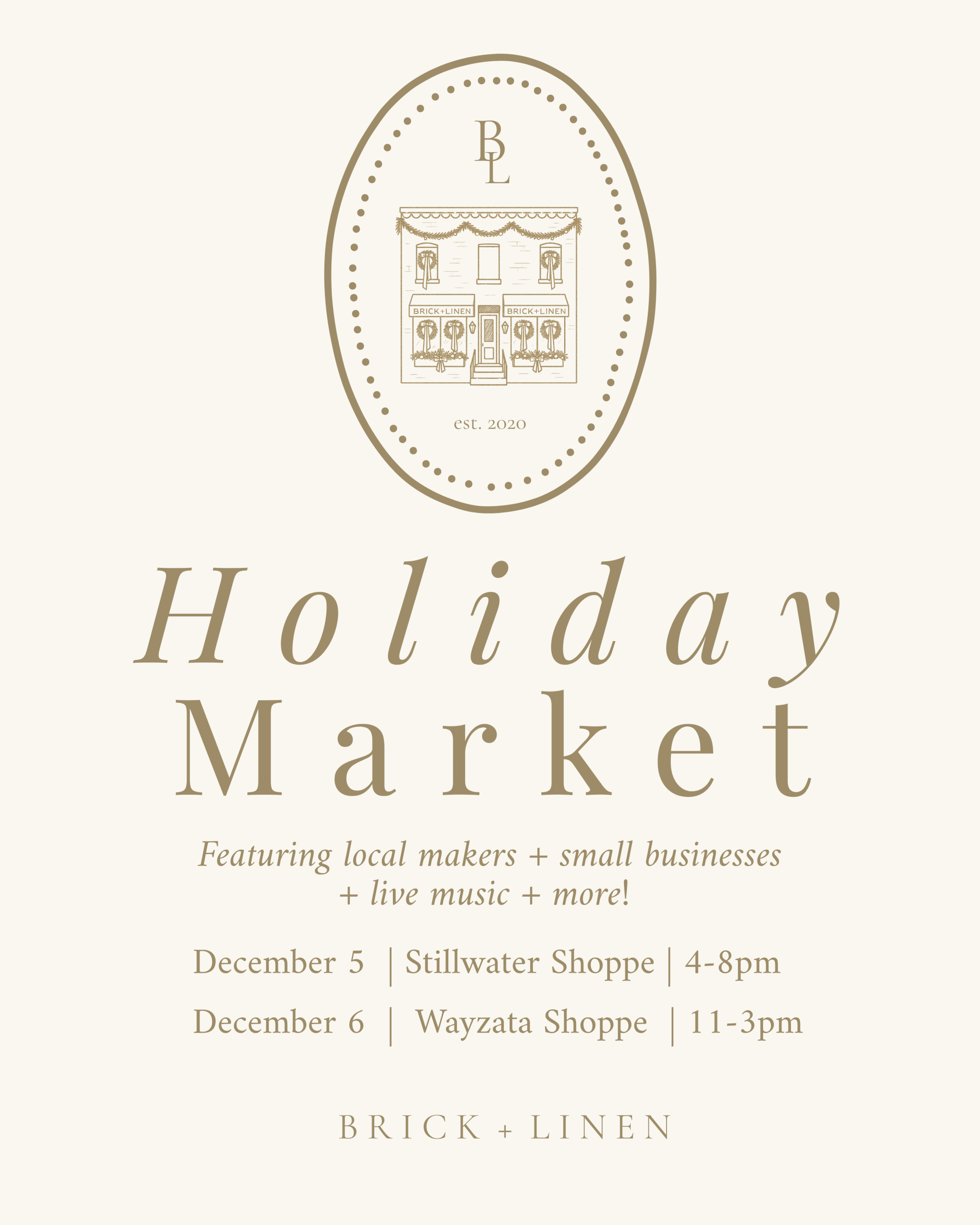 Brick + Linen Holiday Market
