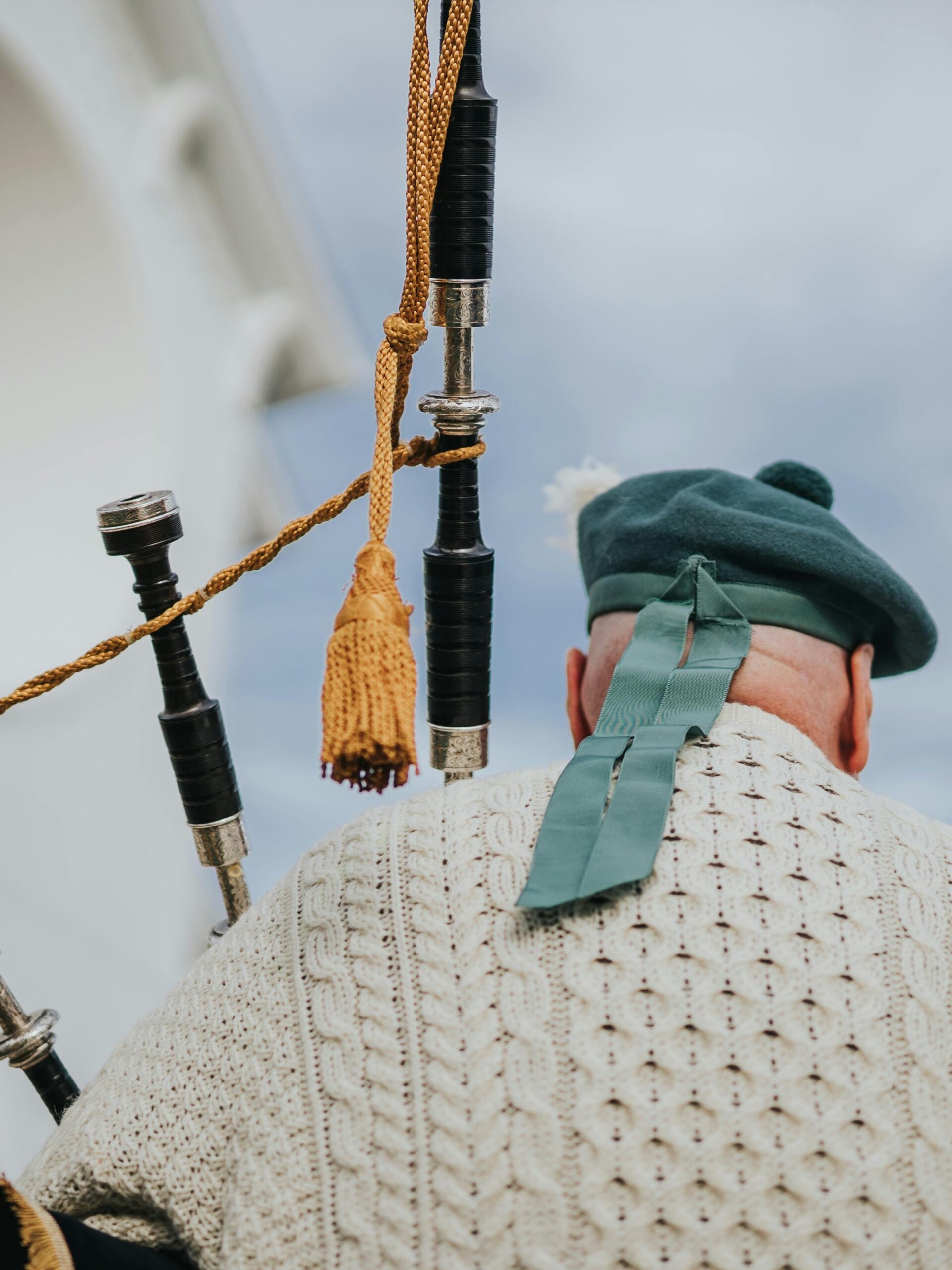 Man with bagpipes