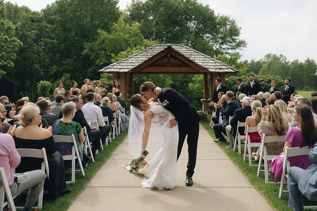 Ryan dipping Morgan for a kiss