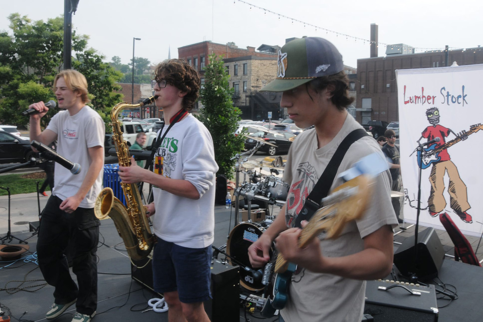 Band playing at Lumberfest in 2025