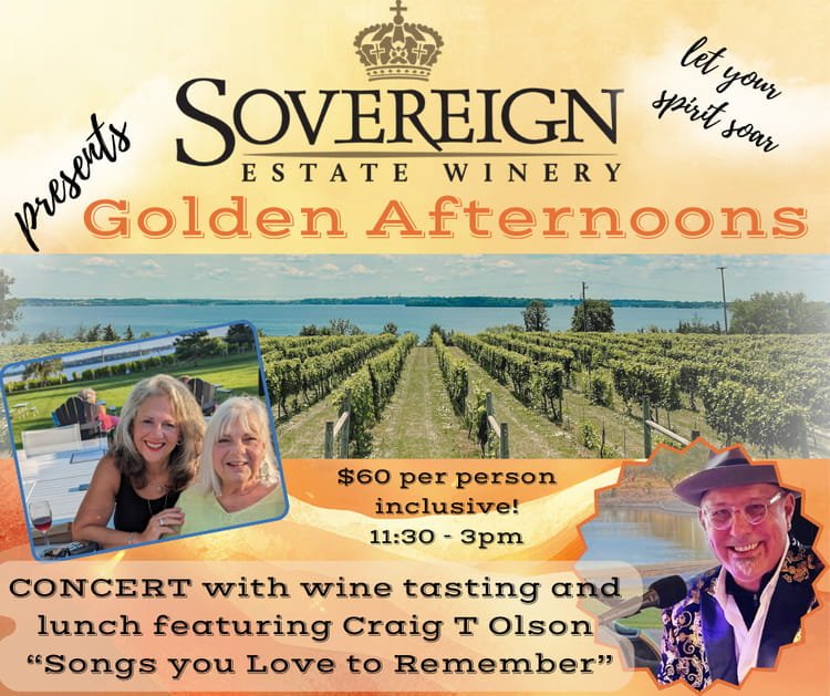 Golden Afternoons Sovereign Estate Winery event flyer