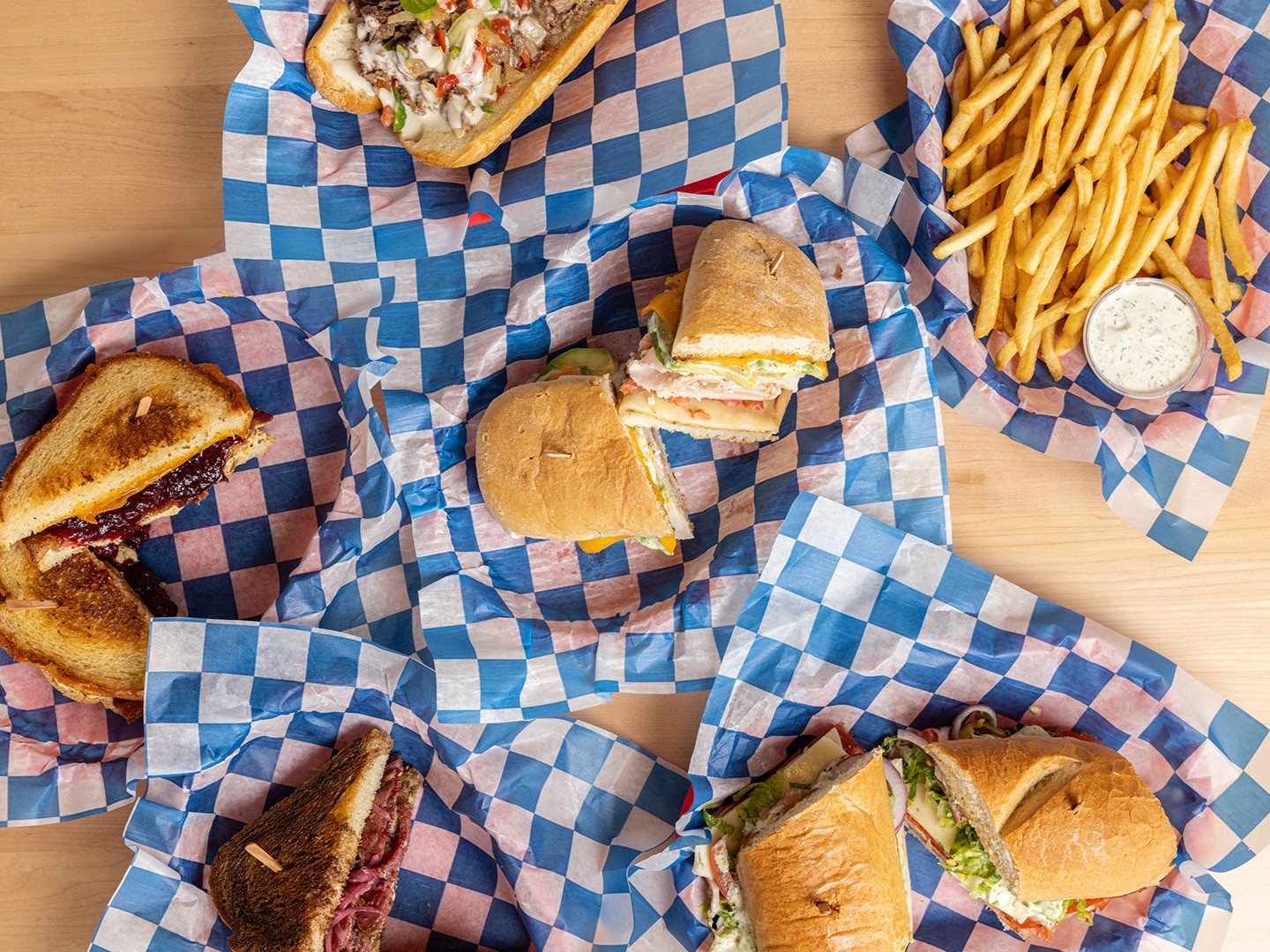 An assortment of sandwiches from E’s Gourmet Sandwiches