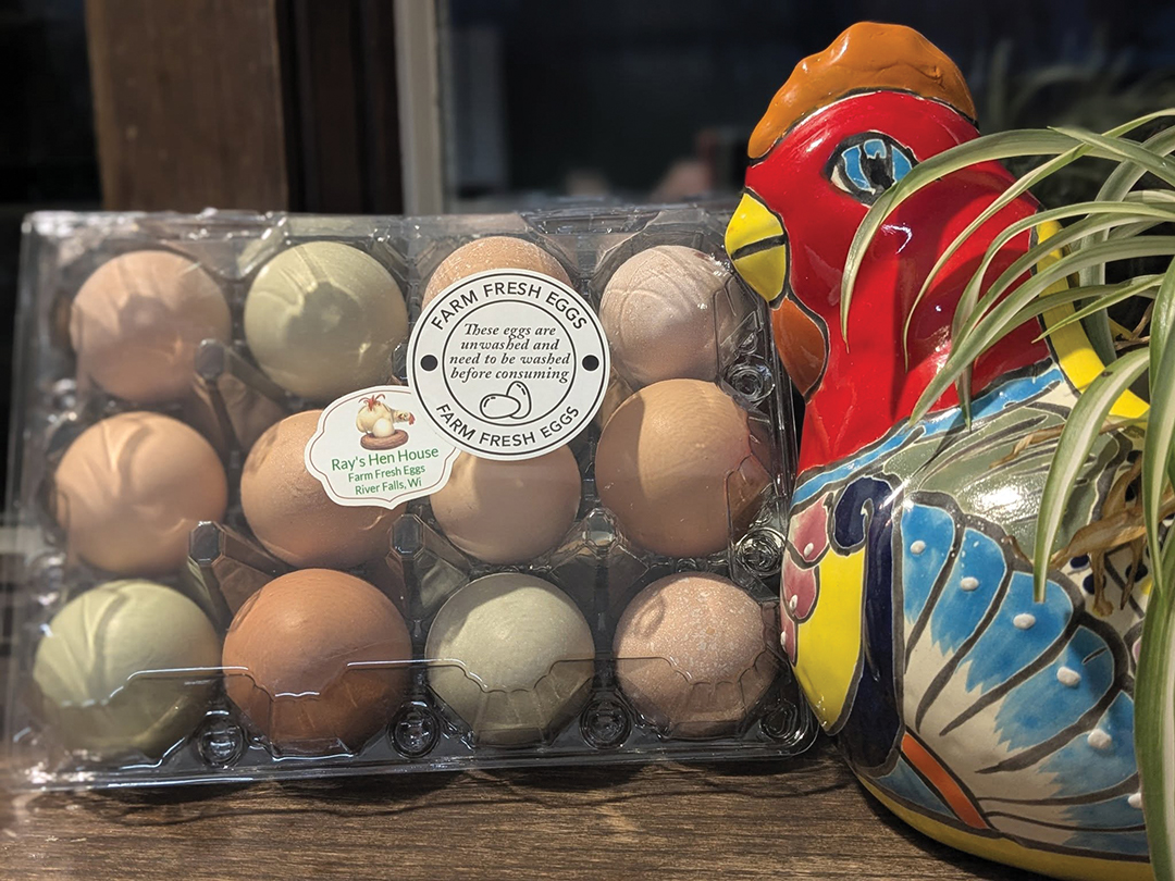 Farm Fresh Eggs in a container