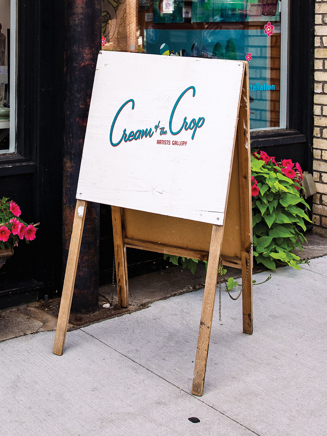 Cream of the Crop Art Gallery sign