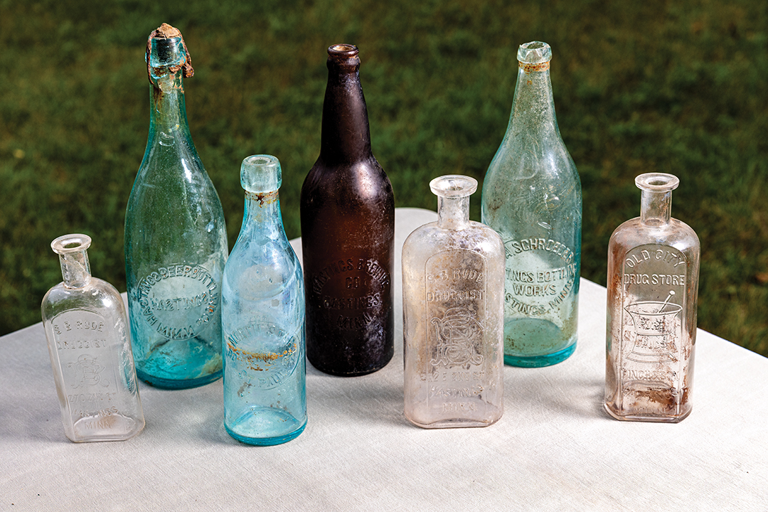 Many of the bottles found by Pioneer Archeology include embossed markings or maker’s marks that reveal the object’s
age and use.
